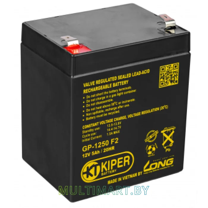 Аккумулятор для ИБП Kiper GP-1250 F2 (12В/5 А·ч)